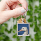 Witte Canadese gans Sleutelhanger (Hand)