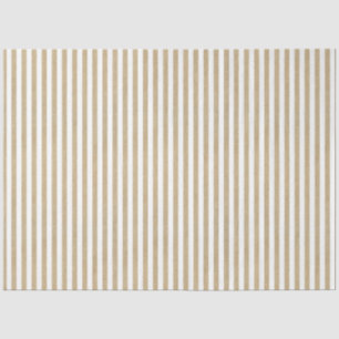 Witte Candy Strepen Vintage Kraft Bruine Kerst Tissuepapier