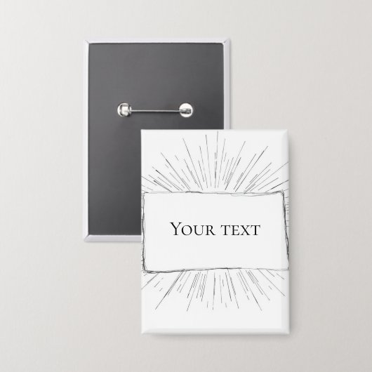 Witte Canvas Notitie Button (Voorkant / Achterkant)