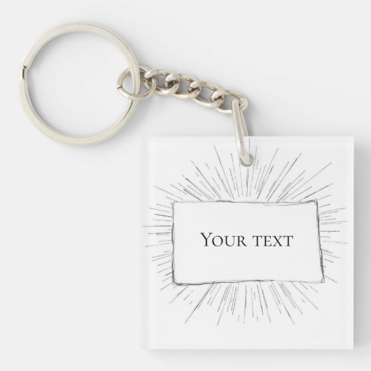 Witte Canvas Notitie Sleutelhanger (voorkant)
