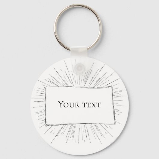 Witte Canvas Notitie Sleutelhanger (Voorkant)