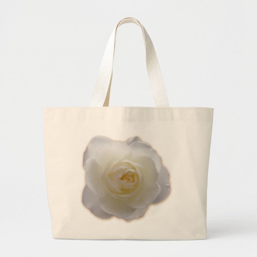 Witte Canvas tas Witte roze Canvas tassen (Voorkant)