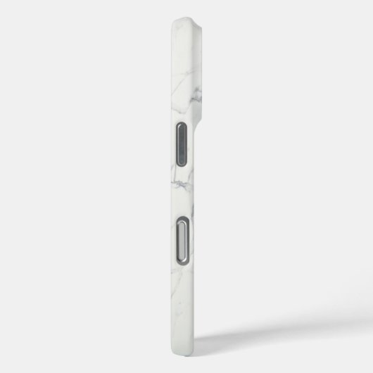 Witte Carrara Marmeren iPhone Case – Elegant Minim (Achterkant / Rechts)
