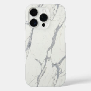 Witte Carrara Marmeren iPhone Case – Elegant Minim