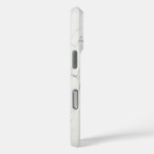 Witte Carrara Marmeren iPhone Case – Elegant Minim (Achterkant / Rechts)