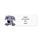 witte cartoon blauw etiket (Voorkant)