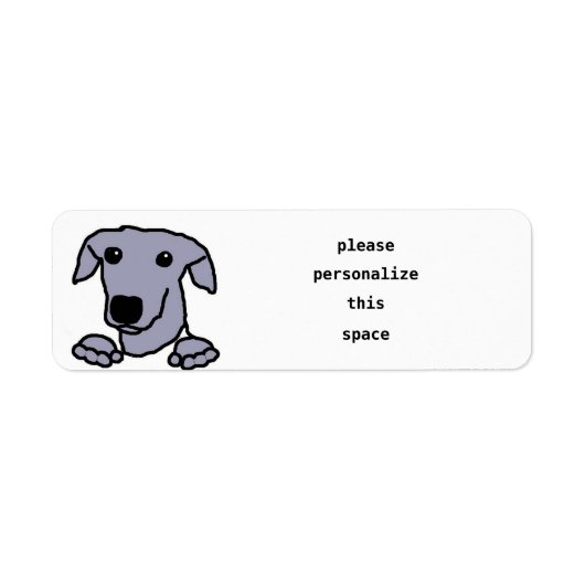 witte cartoon blauw etiket (Voorkant)