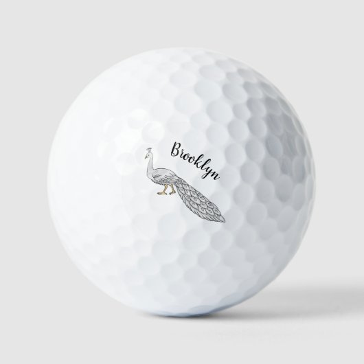 Witte cartoon golfballen (Voorkant)