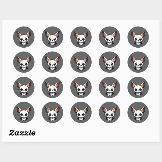 Witte Cartoon Halloween Vampire Bat Stickers (Vel)