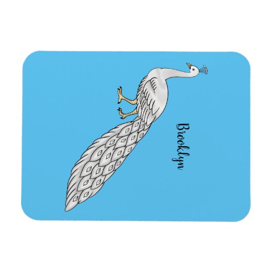 Witte cartoon magneet (Horizontaal)