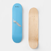 Witte cartoon persoonlijk skateboard (Voorkant)