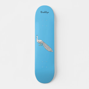Witte cartoon persoonlijk skateboard