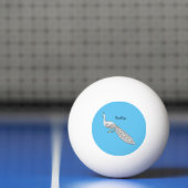 Witte cartoon pingpongbal (Net)