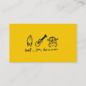 WITTE CARTOON SURFERS SURF JAM LIVE VAN MOTTO FUN VISITEKAARTJE (Achterkant)