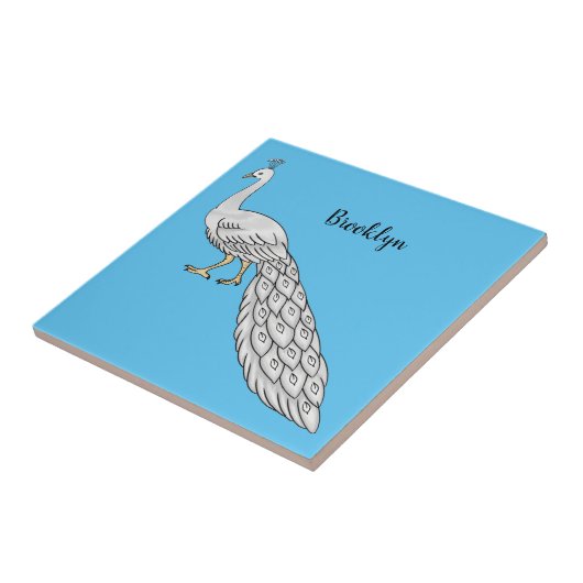 Witte cartoon tegeltje (Zijkant)