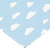 Witte Cartoon wolken op blauw achtergrondpatroon Korte Tafelloper (Hoek)
