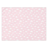 Witte Cartoon wolken op roze achtergrondpatroon Tafelkleed (Voorkant (Horizontaal))