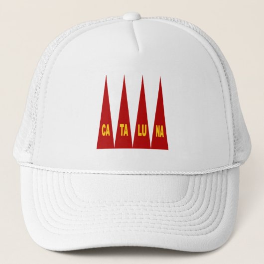 Witte casquette Design CATALUNA Trucker Pet (Voorkant)