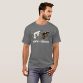 Witte Caulk of Zwarte Caulk T-shirt (Voorkant volledig)