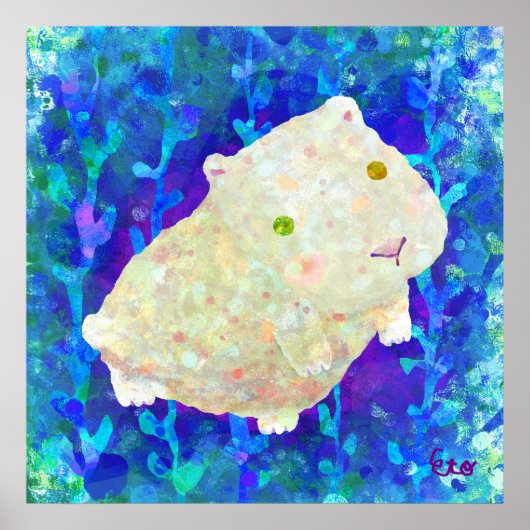 witte cavia poster (Voorkant)