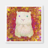 witte cavy (Rood) Magneet (Voorkant)