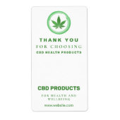 Witte CBD Box Packaging Labels (Voorkant)