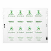 Witte CBD Box Packaging Labels (Full Sheet)