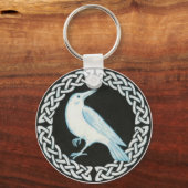 witte celkraai sleutelhanger (Voorkant)