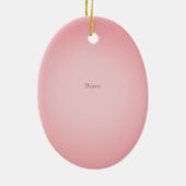 Witte Cello met Boog Roos roze muziek Keramisch Ornament (Achterkant)