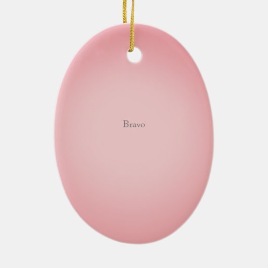 Witte Cello met Boog Roos roze muziek Keramisch Ornament (Achterkant)