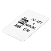 Witte Chai Thee Magneet Zwarte Letter Thuis of Wer (Linkerzijde)