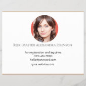 Witte Chakra Energy Healer Foto Reiki Horizontaal Flyer (Achterkant)