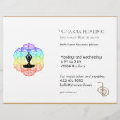Witte Chakra Energy Healer Foto Reiki Horizontaal Flyer (Voorkant)