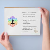Witte Chakra Energy Healer Foto Reiki Horizontaal Flyer (Hand)
