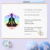 Witte Chakra Energy Healer Reiki Horizontaal Flyer (Enkel)