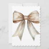 Witte Champagne Moss Bow 16e verjaardag Kaart (Achterkant)