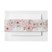  witte champagne pioen bruiloft uitnodigingen wikkel (Voorkant Voorbeeld)