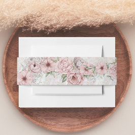  witte champagne pioen bruiloft uitnodigingen wikkel