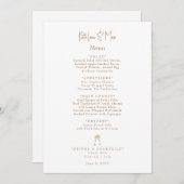 Witte Champagne Toast II Verlovingsfeest Menu (Voorkant / Achterkant)