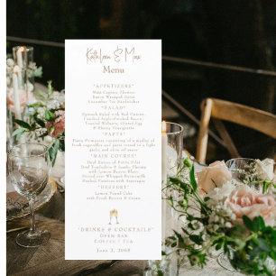 Witte champagne toast verlovingsfeest lang vol menu