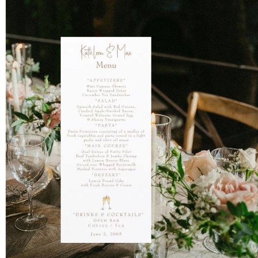 Witte champagne toast verlovingsfeest lang vol menu