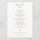 Witte champagne toast verlovingsfeest vol menu (Voorkant)