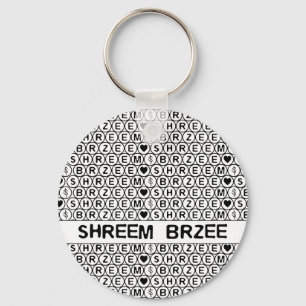 Witte chant Shreem Brzee geld mantra Sleutelhanger