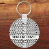 Witte chant Shreem Brzee geld mantra Sleutelhanger (Voorkant)