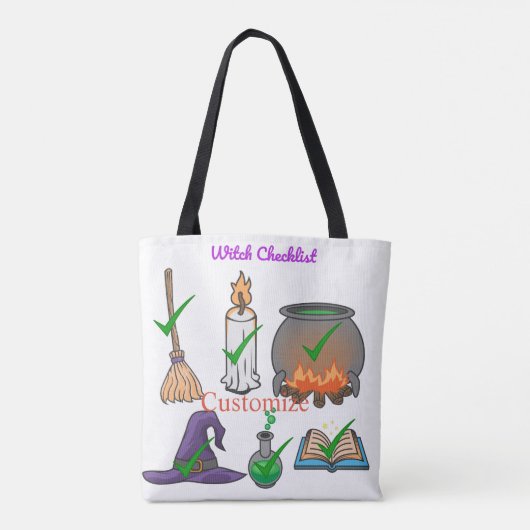 Witte checklist Thunder_Cove Tote Bag (Achterkant)