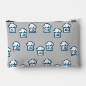 Witte chef-petten op grijs etui (Achterkant)