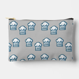 Witte chef-petten op grijs etui