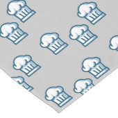 Witte chef-petten op grijs medium tafelloper (Hoek)