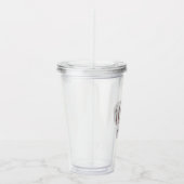 Witte chefsmuts acryl drinkbeker (Rechts)