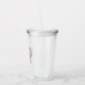 Witte chefsmuts acryl drinkbeker (Links)